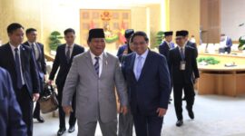 Menteri Pertahanan RI Prabowo Subianto menutup kunjungan kerjanya di Hanoi dengan menemui Perdana Menteri Vietnam H.E. Pham Minh Chinh, Vietnam, pada Sabtu (14/9/2024). (Dok. Tim Komunikasi Prabowo Subianto)