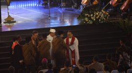 Presiden RI Prabowo Subianto menghadiri acara Perayaan Natal Nasional 2024. (Tim Media Prabowo)
